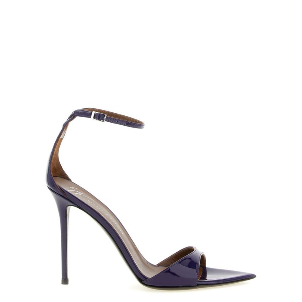 Giuseppe Zanotti Purple Calfskin Stiletto Heel Women's Sandals